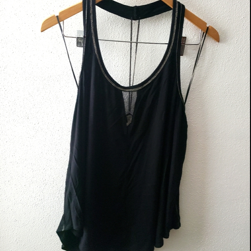 Free people open back top, size S